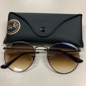 Ray-Ban Round Flat Lenses Light Brown Gradient